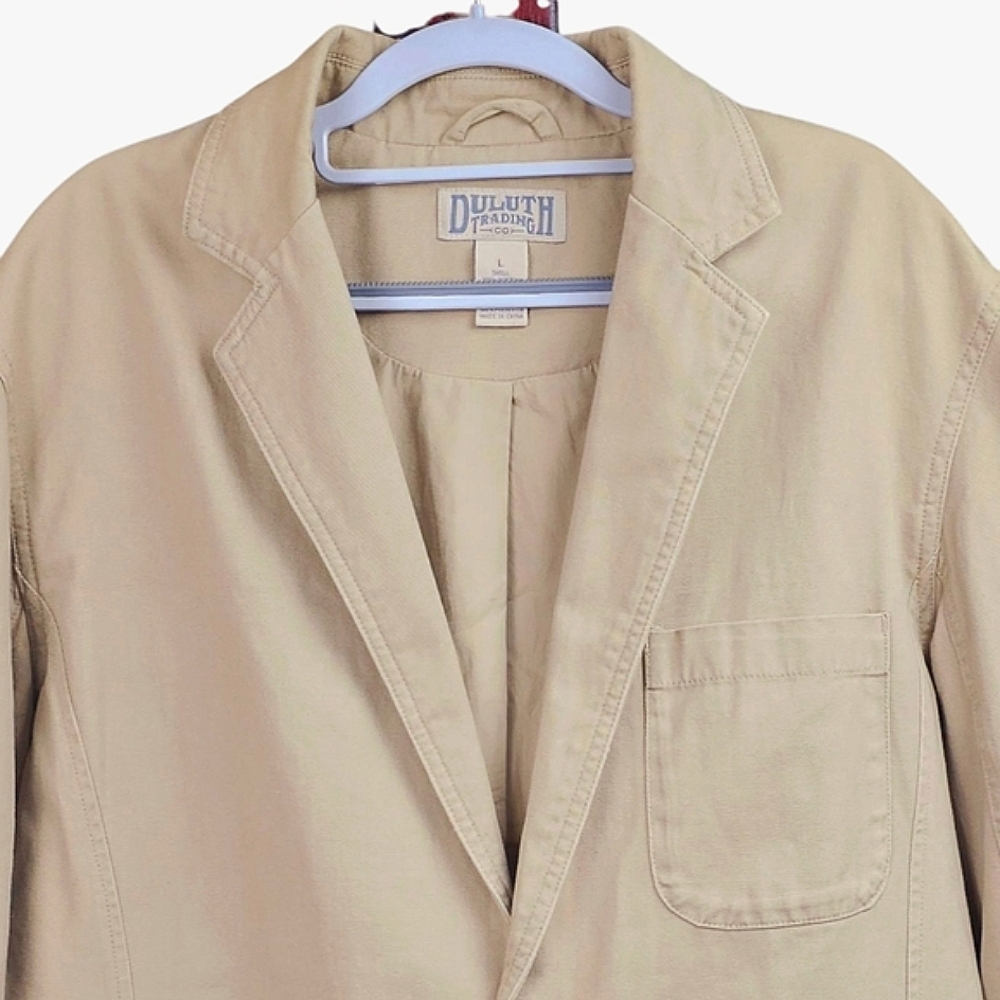 Duluth Trading Co Men's Firehose Lightweight Khaki Presentation Jacket Size L - Picture 9 of 15